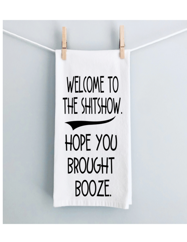 welcome to the show - humorous kitchen bar towel LG