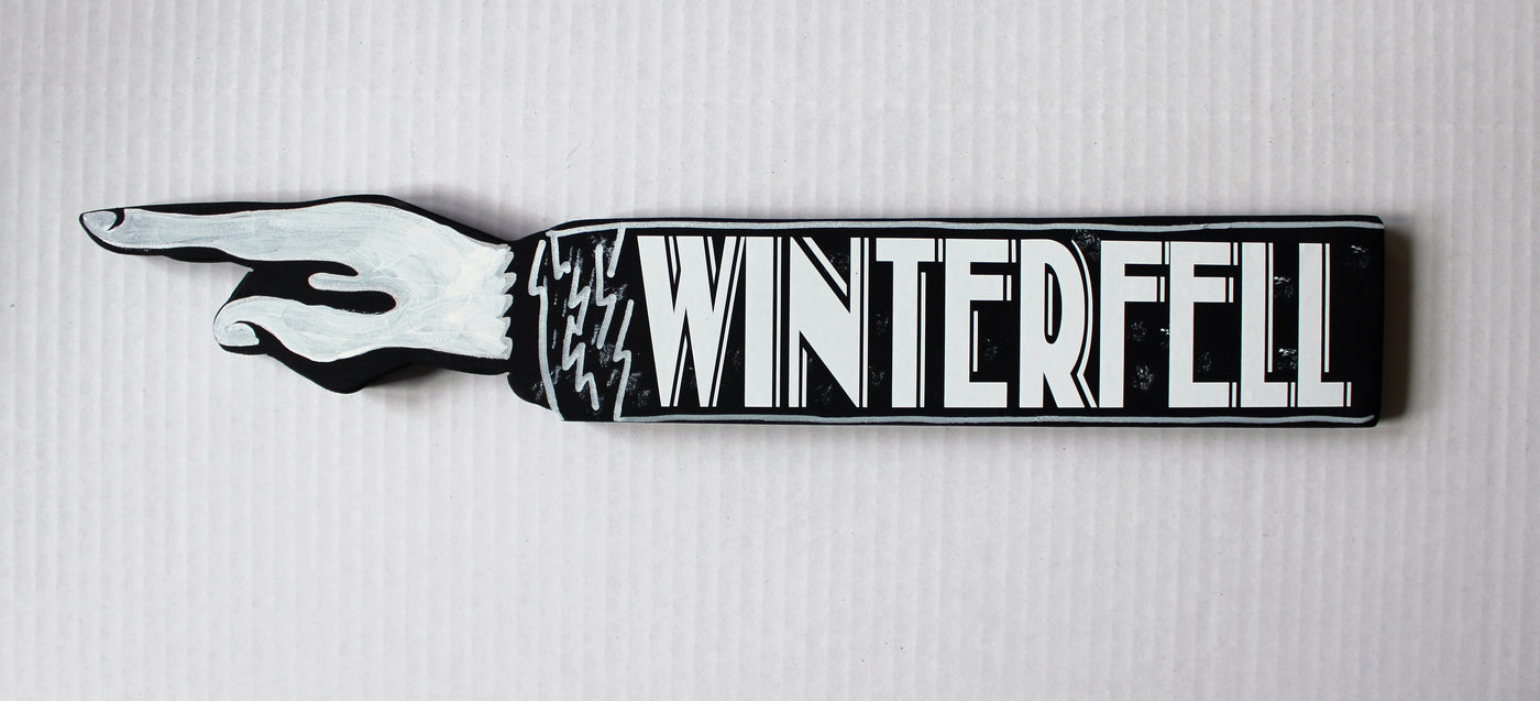 Thrones Collection - wooden pointy finger signs - Pretty Clever Words